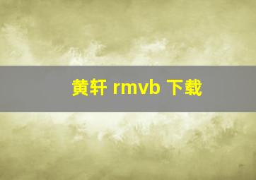 黄轩 rmvb 下载